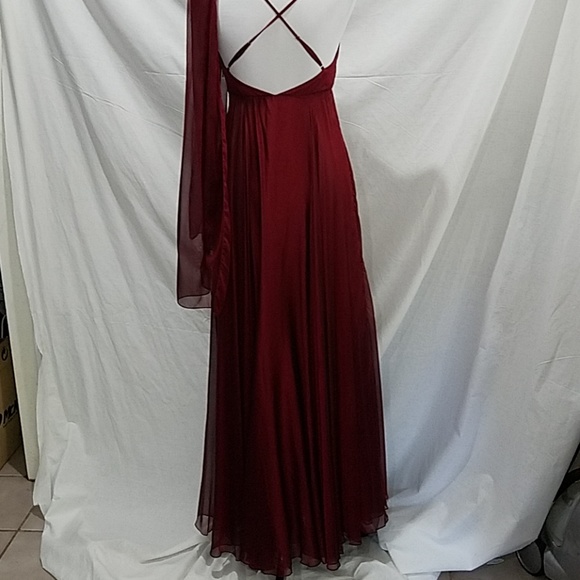 Alberto Makali Red Silk Gown - Picture 7 of 8